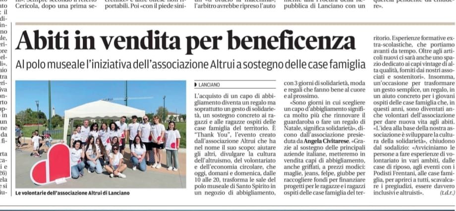Abiti solidali: la moda che sostiene le case famiglia